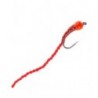 Barbless Holo Flexi Worm Bug  Red