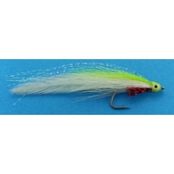 Deceiver Fly Chartreuse Over White
