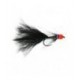 Tungsten River Streamer Black Hot Head Barbless - 1
